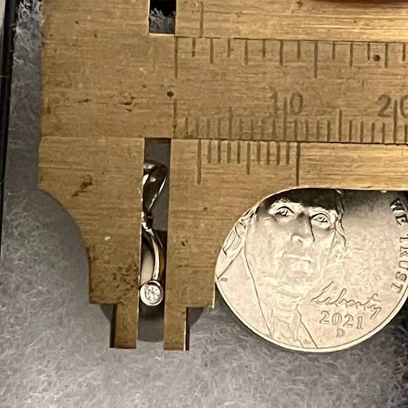 14k Tahitian Pearl diamond pendant & chain - Picture 9 of 9